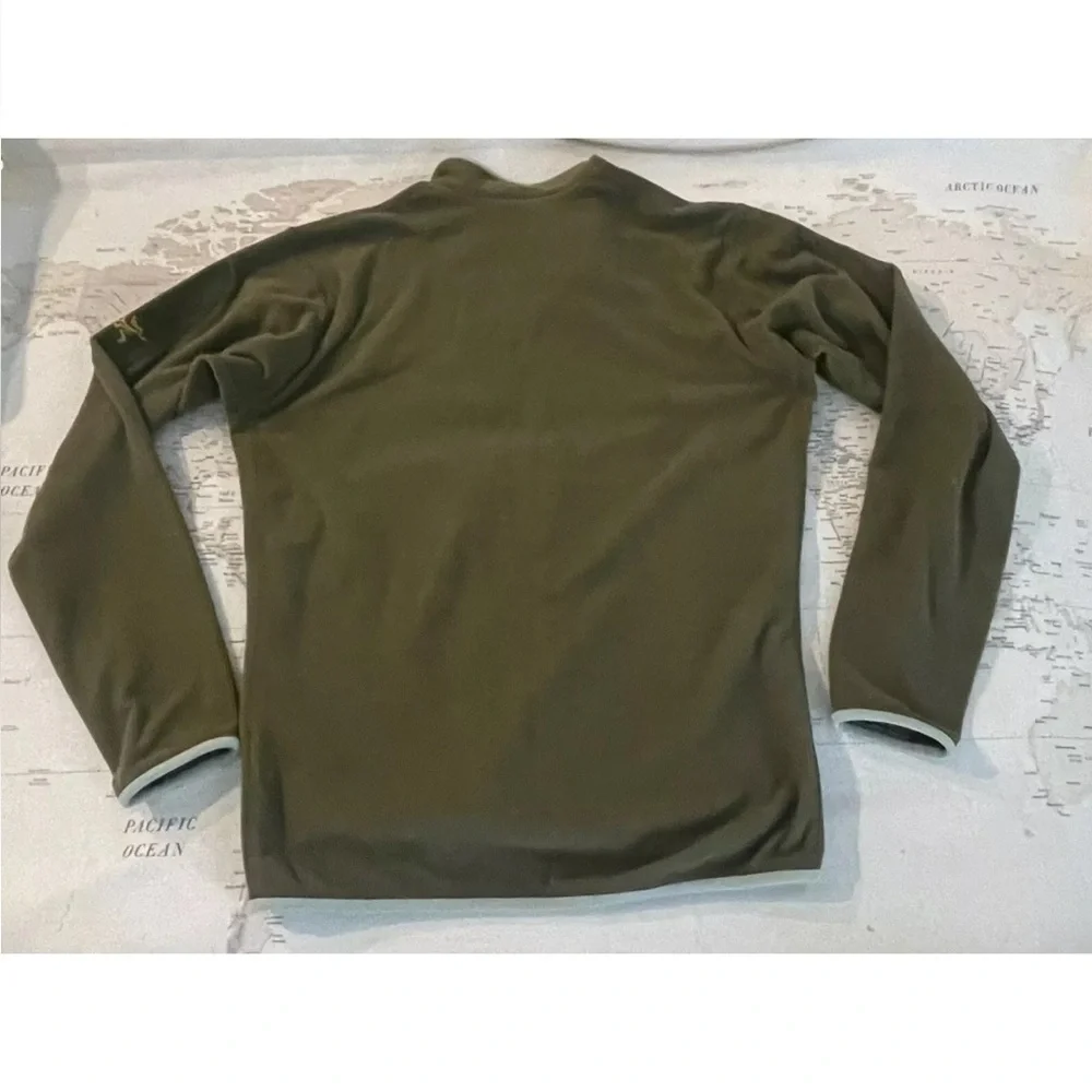 ARCTERYX Covert Fleece Zip Up Jacket Sweatshirt Green w/ Sleeve Pocket Size S - Picture 8 of 11